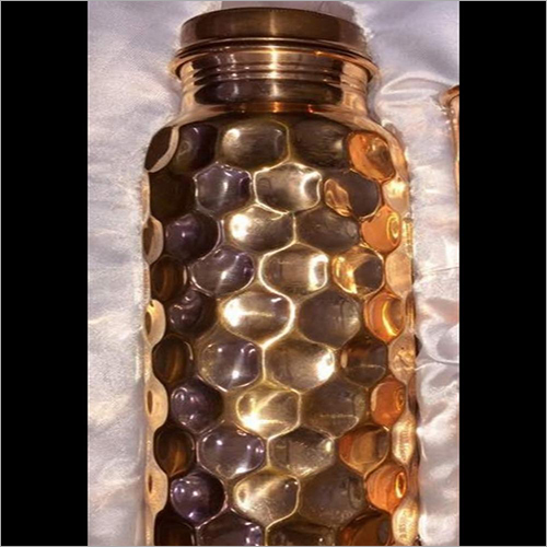 Trendy Pure Copper Hammered Water Bottle