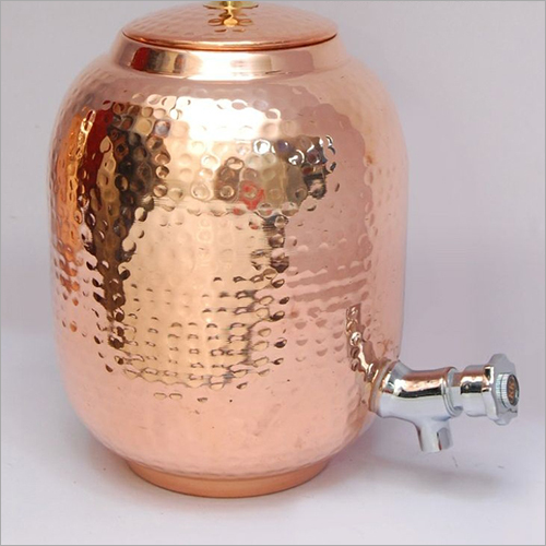 Trendy Pure Copper Hammered Jar