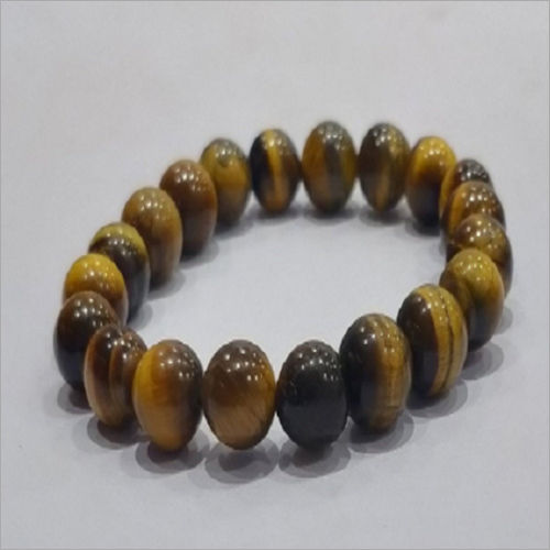 SATYAMANI Natural Energized Original Tiger Eye 8 mm Beads Bracelet With  Hook (Pack of 1 Pc.)