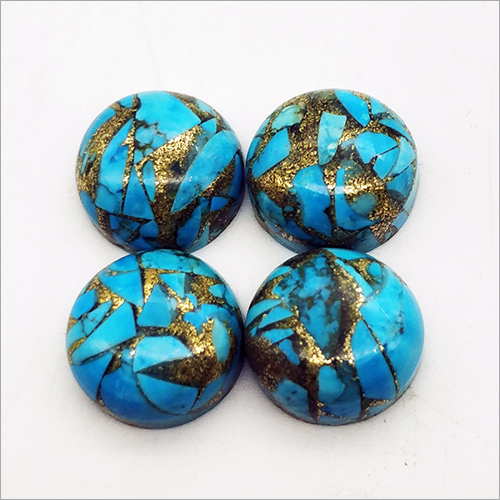 14mm Blue Copper Turquoise Oval Cabochon