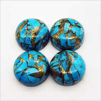 14mm Blue Copper Turquoise Oval Cabochon