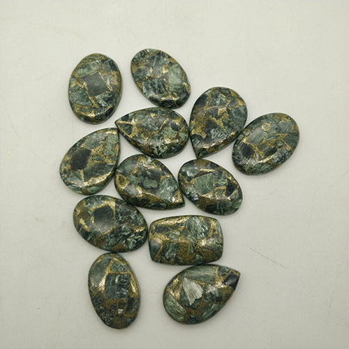 Natural Stone Charoite Copper Turquoise Oval Cabochon