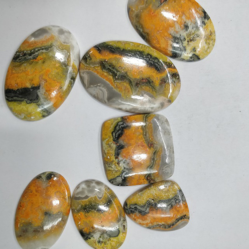 Natural Bumble Bee Multishape Cabs for Jewellery Making