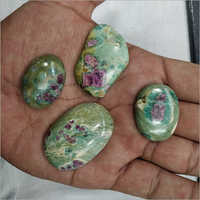 Natural Smooth Ruby Fuschite Cabochons In Different Sizes