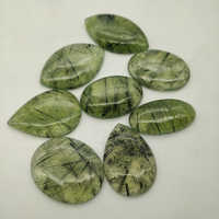Natural Smooth Prehnite Cabochons In Different Sizes