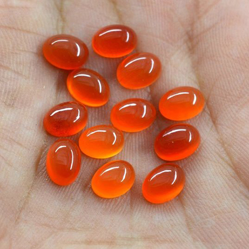 Natural Stone Carnelian Oval Cabochon Loose 5X3mm