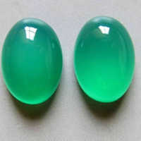 Natural Green Chalcedony Stone Oval Cabochon Gemstone