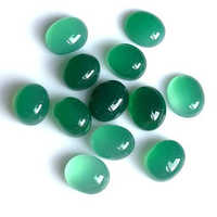 Natural Green Chalcedony Stone Oval Cabochon Gemstone