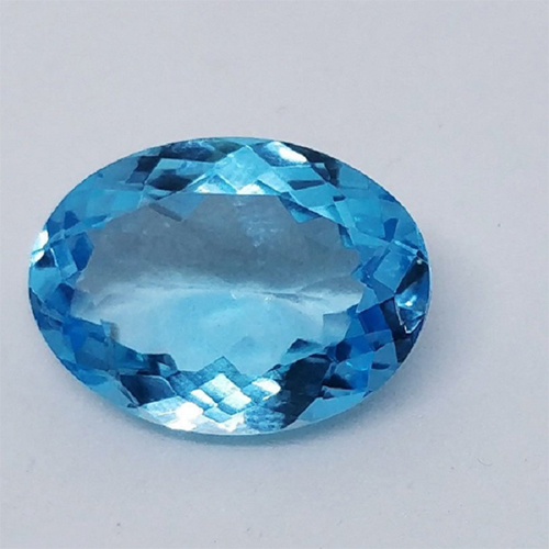 Faceted Sky Blue Topaz Gemstone for Ring