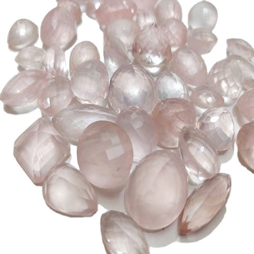 Gemstone Natural Loose Faceted Rose Quartz Lot