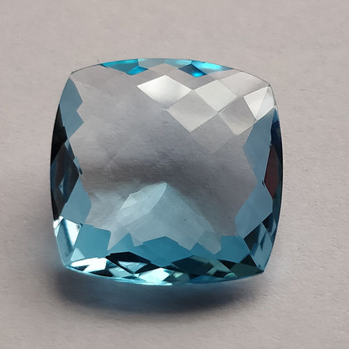 Natural Loose Faceted Sky Blue Topaz For Ring 19x19mm