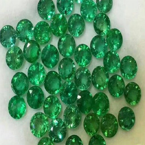 Gemstone Round Loose Faceted Zambian Emerald By MOHAN GEMS