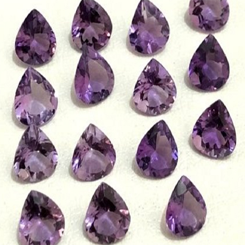 Natural Amethyst Heart Cut Gemstone Loose