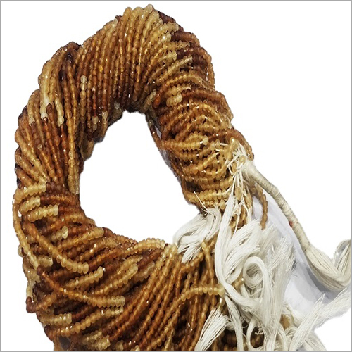 Natural Hessonite Rondelle Faceted Beads
