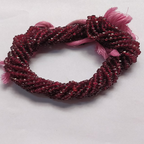 Garnet Natural Drum Faceted Beads