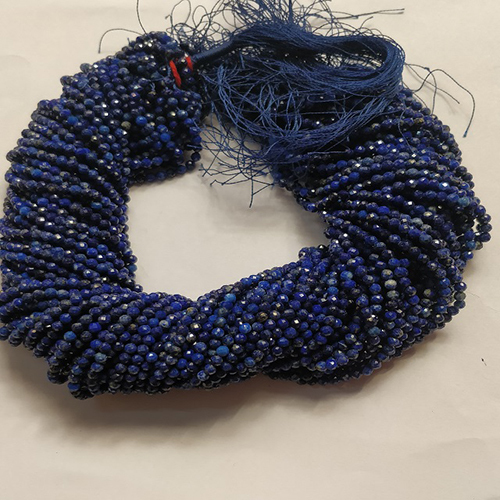 Natural Lapis Round Faceted Beads