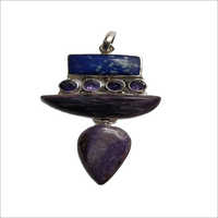 Sterling Silver Multi Stone Pendant for Women