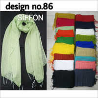 Silver Chiffon Fusion Pleating Work Dupatta
