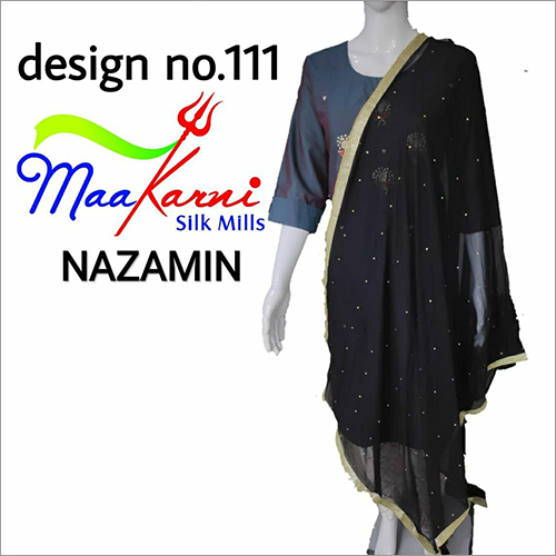 Pure Chiffon Black Dupatta