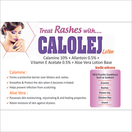 Calamine 10%  Allanton 0.5%  Vitamin E Acetate 0.5% Aloe Vera Lotion