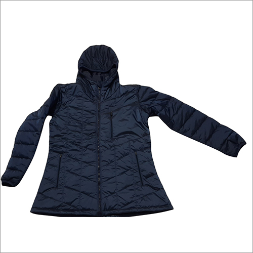 Ladies Plain Full Sleeve Puffer Jacket