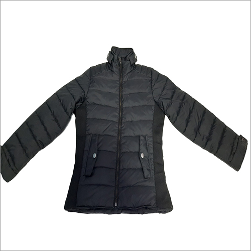 Ladies Full Sleeve Jacket With Dual Fabric