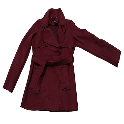 Ladies Plain Full Sleeve Overcoat
