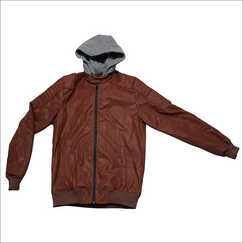 Mens Full Sleeve Dark Brown Leather Jacket