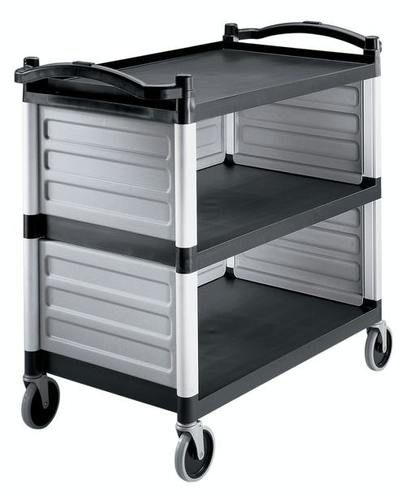 Cambro Cart ट्रॉली 5&quot; कैस्टर, 180 Kg तक, 40 X 21 X 37&quot; 2 लेवल साइड पैनल BC340KDP के साथ