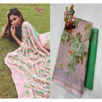 Soft linen saree