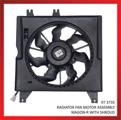 XT 3735 Wagon R With Shroud Radiator Fan Motor Assembly