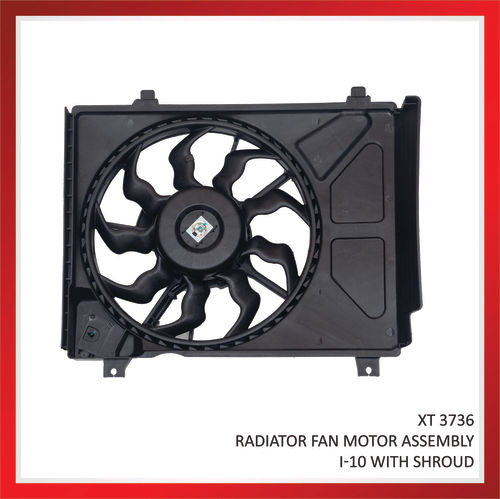 XT 3736 I-10 With Shroud Radiator Fan Motor Assembly