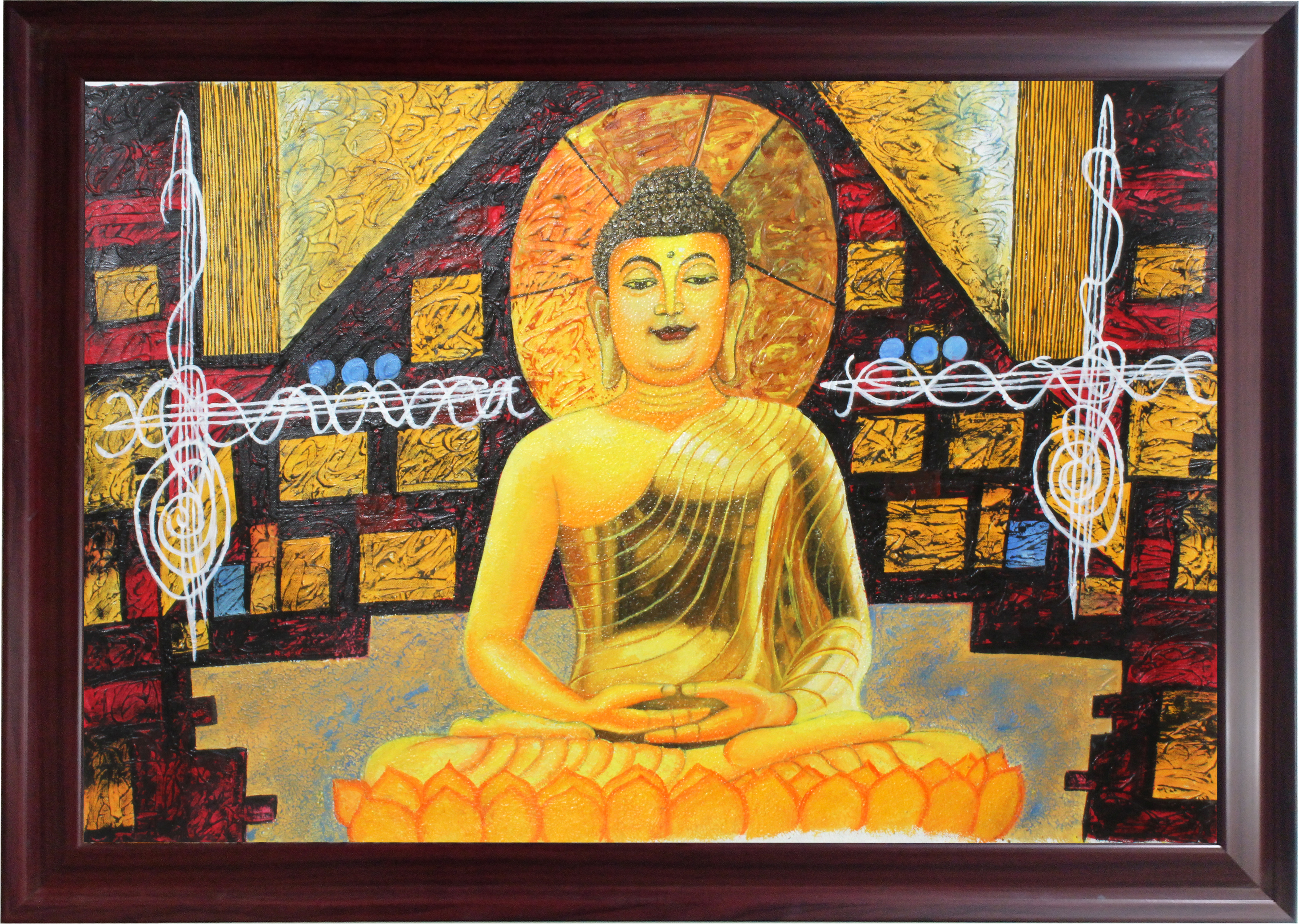 Handmade Buddha Canvas Painting