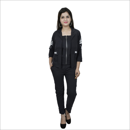 Girl Cotton Jacket And Trouser Set - Full Sleeves, Quick Dry, Washable, Available In Various Colors
