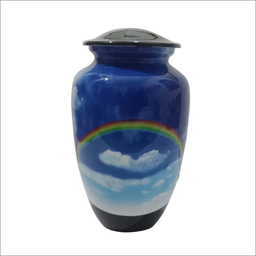Multicolor Designer Printed Aluminum Urns