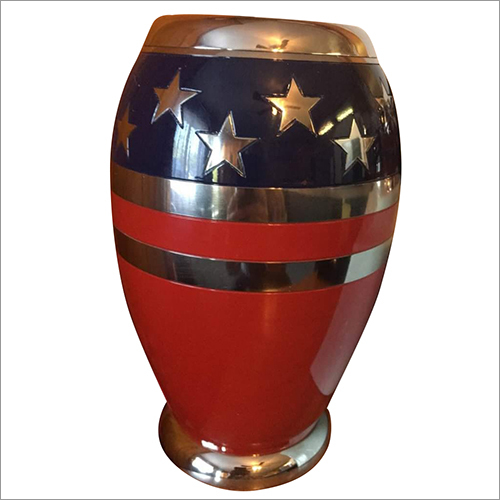 American Flag Brass Urns