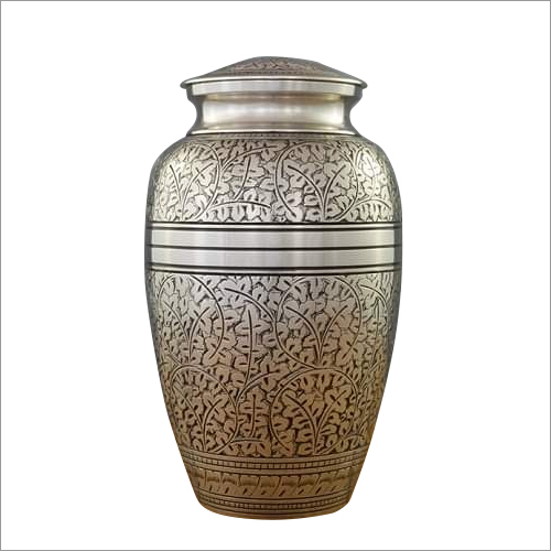 Indian Brass Engraved Cremation Urns