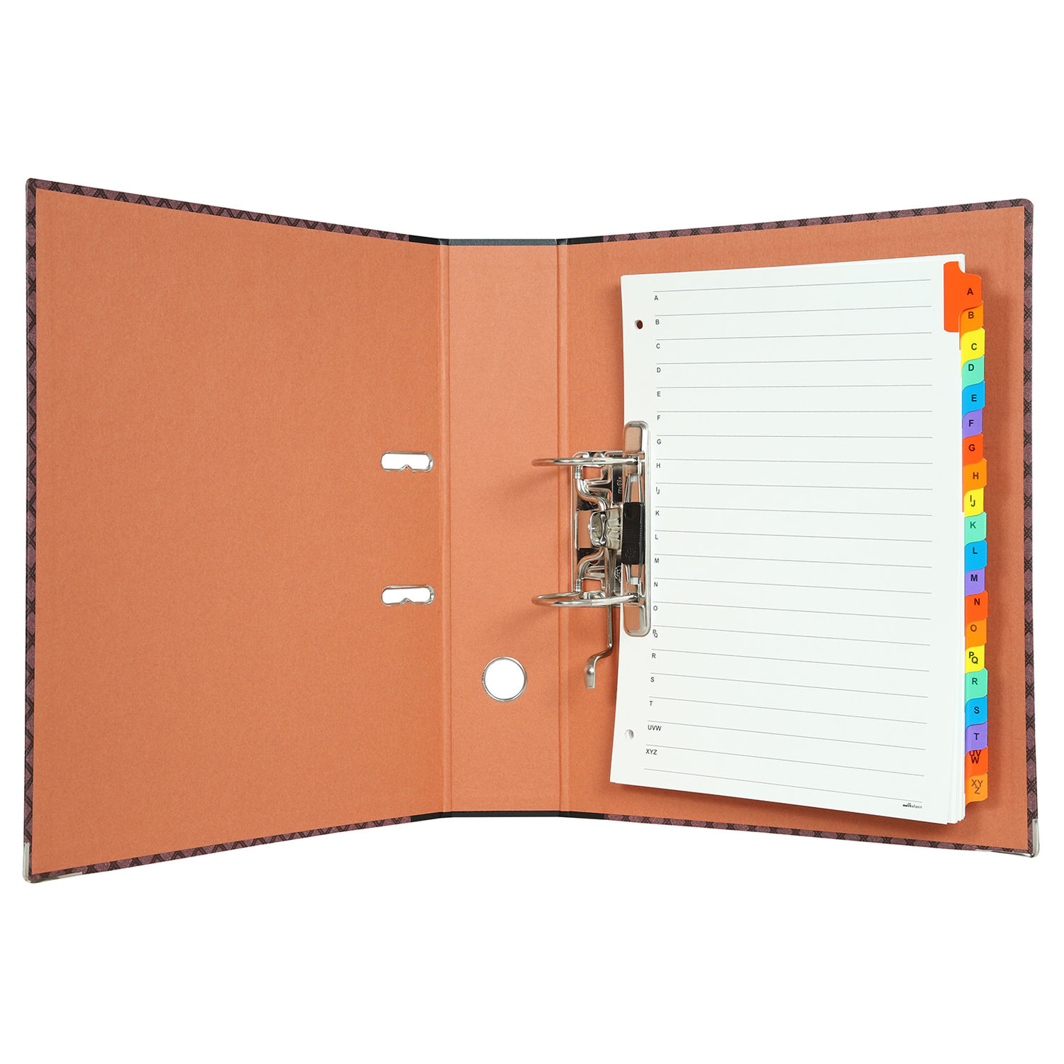 Mahavir Premium - Foolscap Size - Lever Arch File 2 Hole (Grey and Maroon)