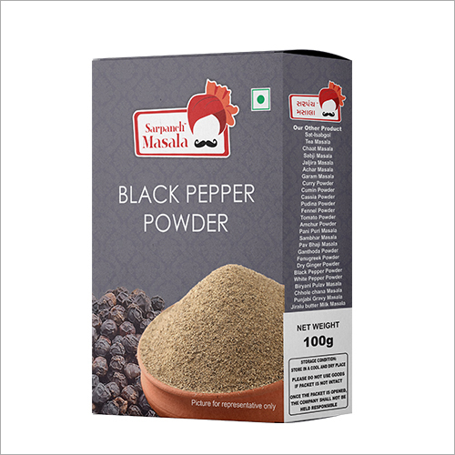 100gm Black Pepper Powder By RATNARAJ FOODS