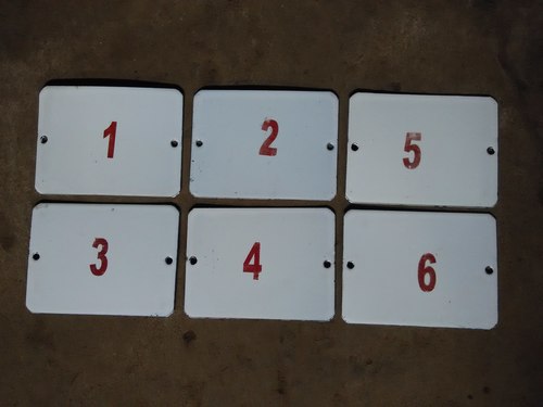 White & Read Electrical Pole Number Plates