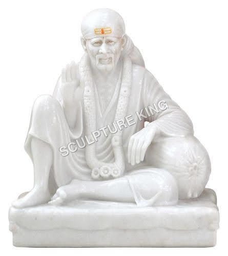 White Marble Sai Baba Statue