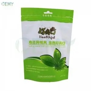 Environmental friendly stand up pouch dried food packaging bags with PLA zipper