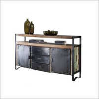 Wooden 3 Drawers Sideboard