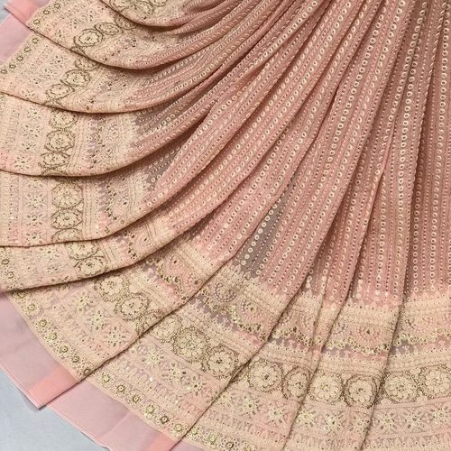 Exceptionally Soft Embroidery Viscose Georgette Fabric