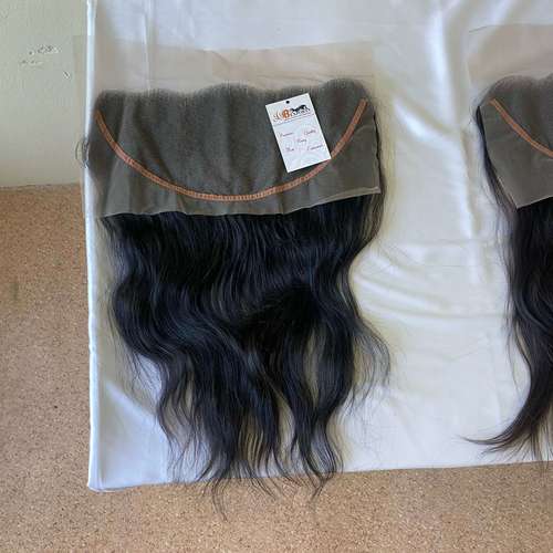 Natural Black Cuticle Aligned Virgin Hair Thin Hd Lace Closures And 13x4 Frontals With Hair Bundles