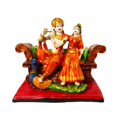 Painting Decorative Radha Krishna Statue