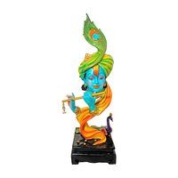 Polyresin Mor Pankhi Krishna Statue