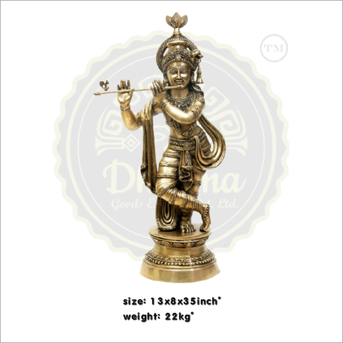 Brass Krishan Playing Fluit