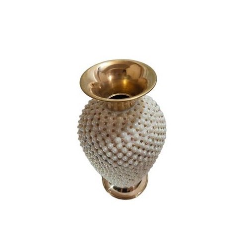 Gold Plated Brass Antique Flower Vase By DHRAMA GOODS EXPORTS PRIVATE LIMITED