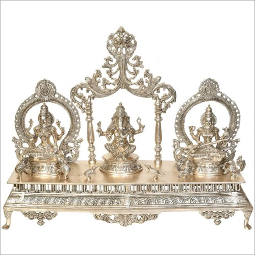 Brass Laxmi Ganesh Saraswati Set
